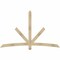 Ekena Millwork Alberta Rough Sawn Timber Gable Bracket, Douglas Fir, 84"W x 53"H x 2"D x 4"F, 15/12 Pitch GBW084X53X0204ALB00RDF - alternate 1